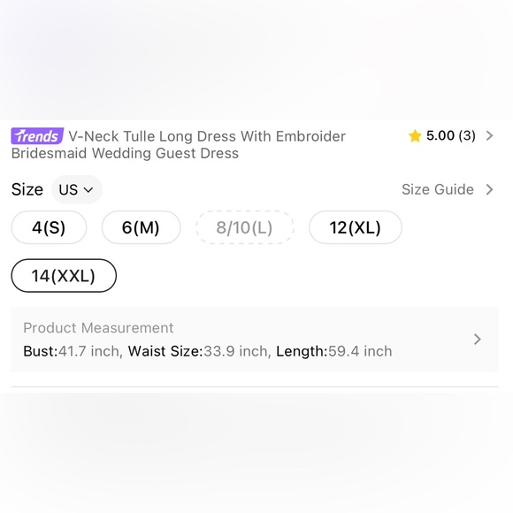 Shein V neck tulle long dress with beading - Picture 4 of 7